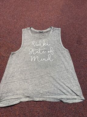 Express Grey Graphic 'Vodka State of Mind' Tank
